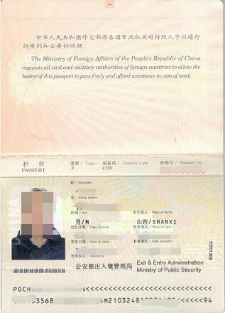 巴西签证护照模板