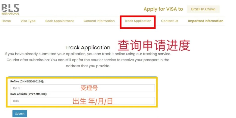 巴西签证申请进度如何查询